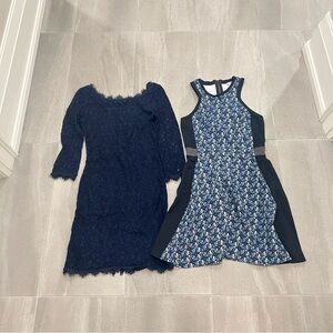 Diane Von Furstenberg Navy and Patterned Kids Dress Set